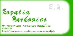 rozalia markovics business card